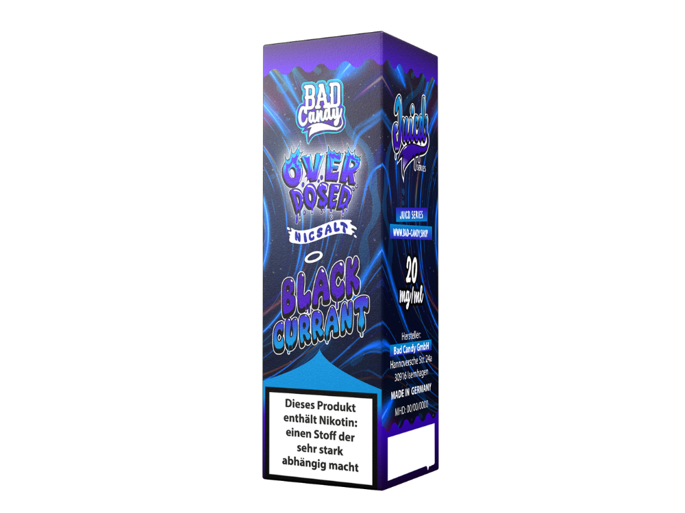 Bad Candy Liquids - Juicd - Overdosed Blackcurrant - Nikotinsalz Liquid 20 mg/ml 10er Packung
