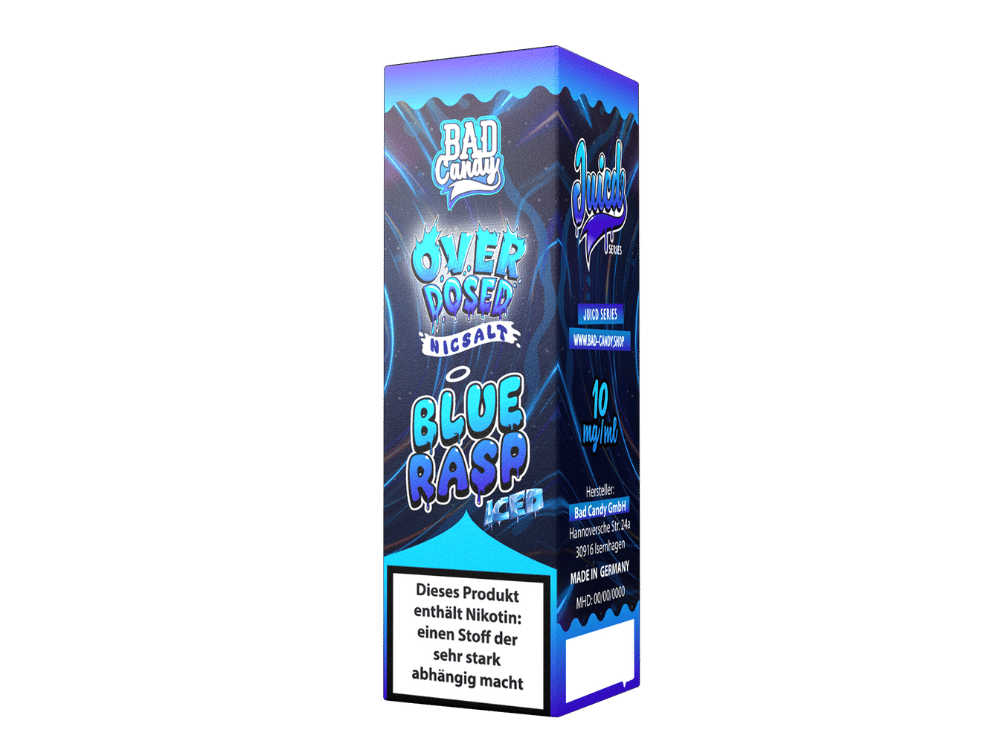 Bad Candy Liquids - Juicd - Overdosed Blue Rasp - Nikotinsalz Liquid 10 mg/ml 10er Packung