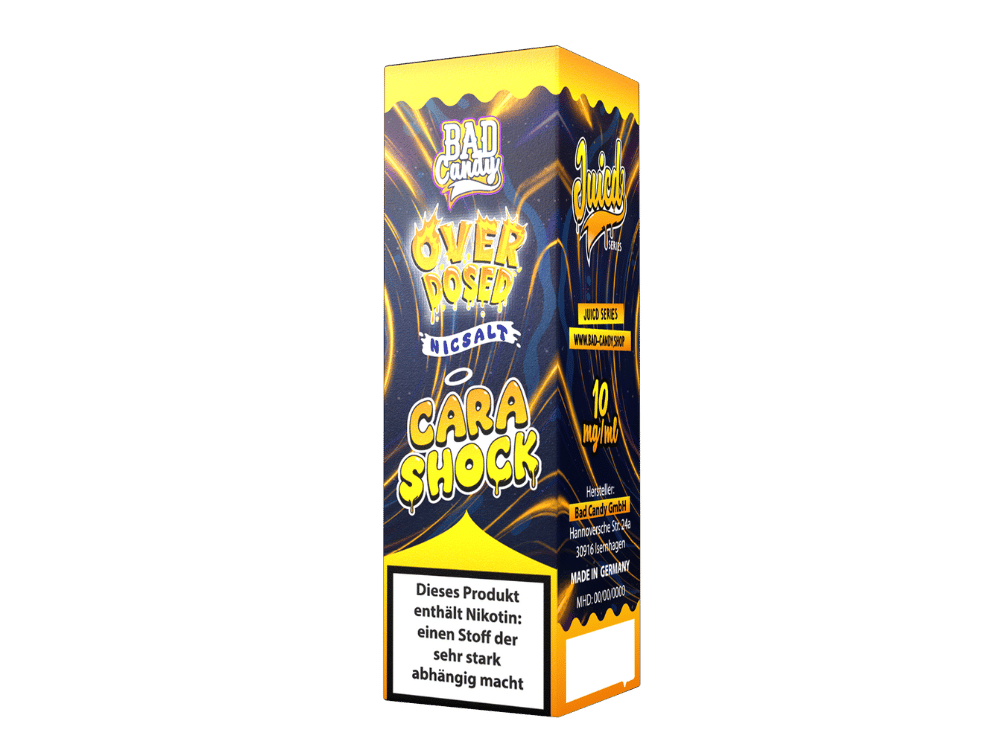 Bad Candy Liquids - Juicd - Overdosed Cara Shock - Nikotinsalz Liquid 10 mg/ml 10er Packung