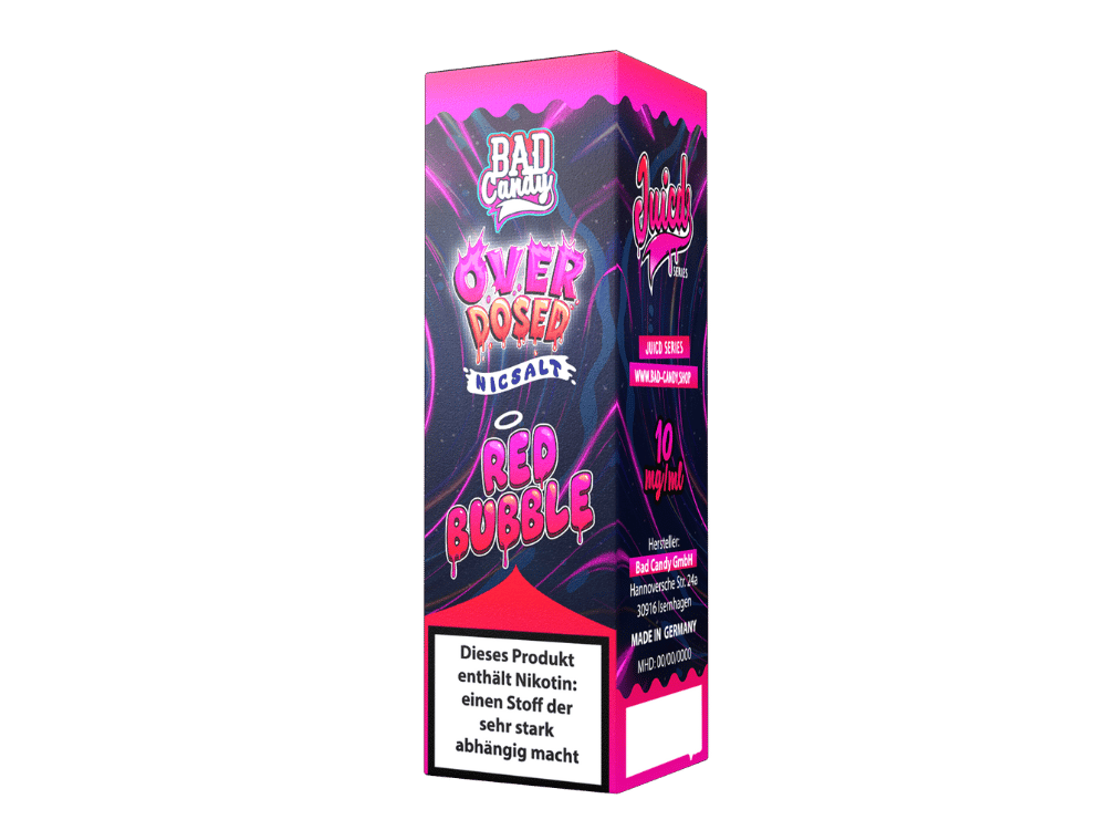 Bad Candy Liquids - Juicd - Overdosed Red Bubble - Nikotinsalz Liquid 10 mg/ml