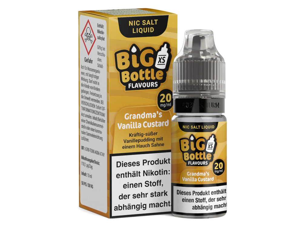 Big Bottle - Grandma's Vanilla Custard - Nikotinsalz Liquid 20 mg/ml