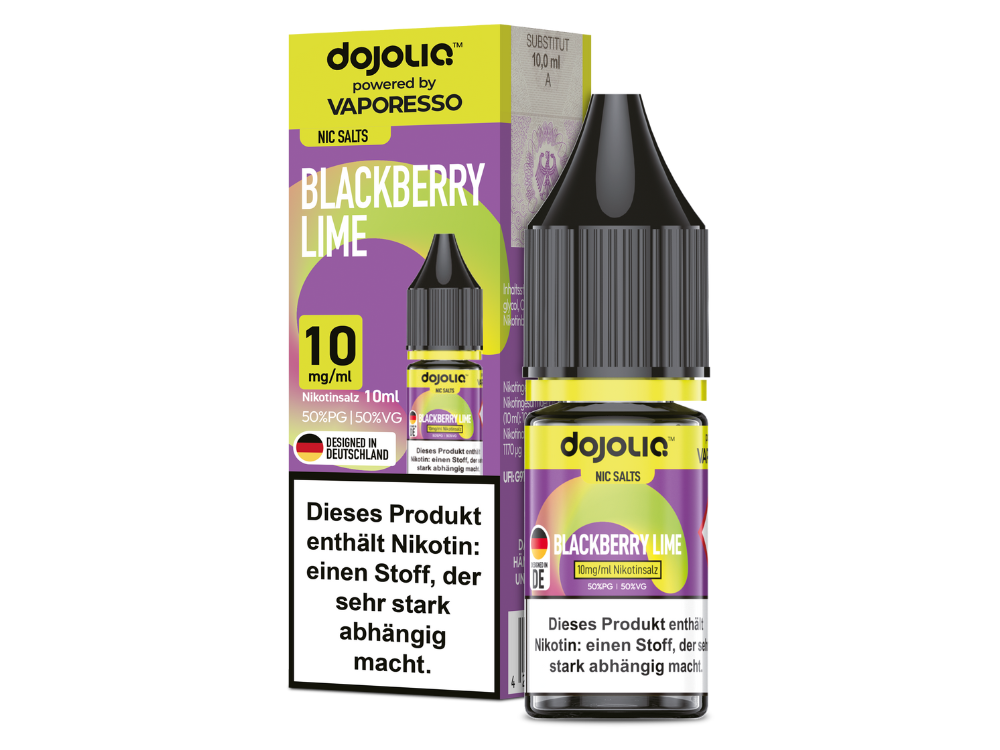 Vaporesso - Dojoliq - Blackberry Lime - Nikotinsalz Liquid 10 mg/ml 10er Packung
