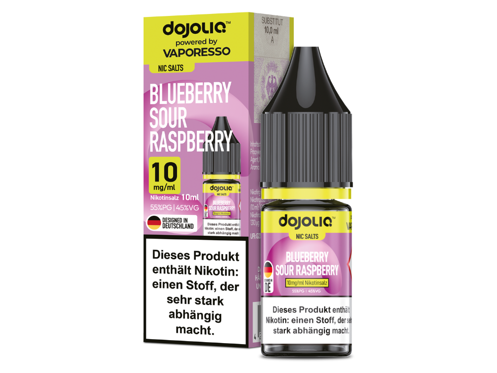 Vaporesso - Dojoliq - Blueberry Sour Raspberry - Nikotinsalz Liquid 10 mg/ml