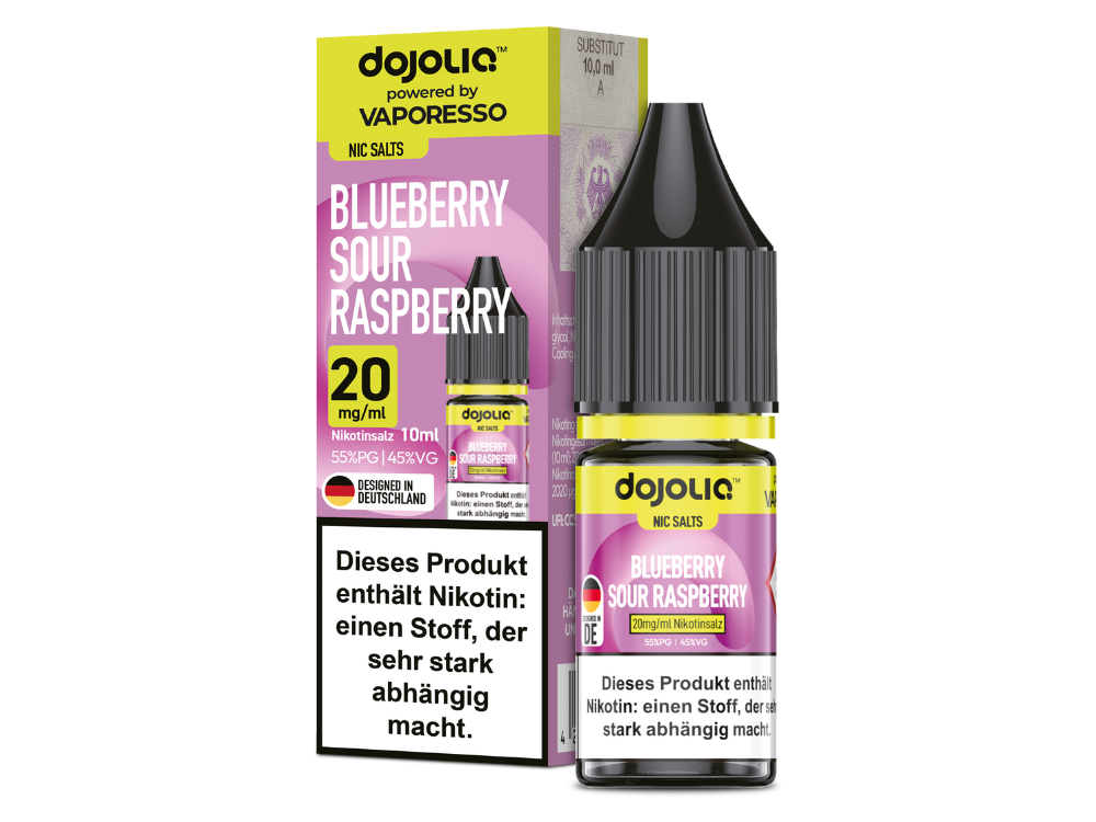 Vaporesso - Dojoliq - Blueberry Sour Raspberry - Nikotinsalz Liquid 20 mg/ml