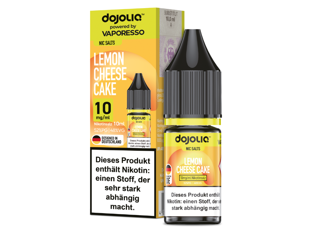 Vaporesso - Dojoliq - Lemon Cheese Cake - Nikotinsalz Liquid 10 mg/ml 10er Packung