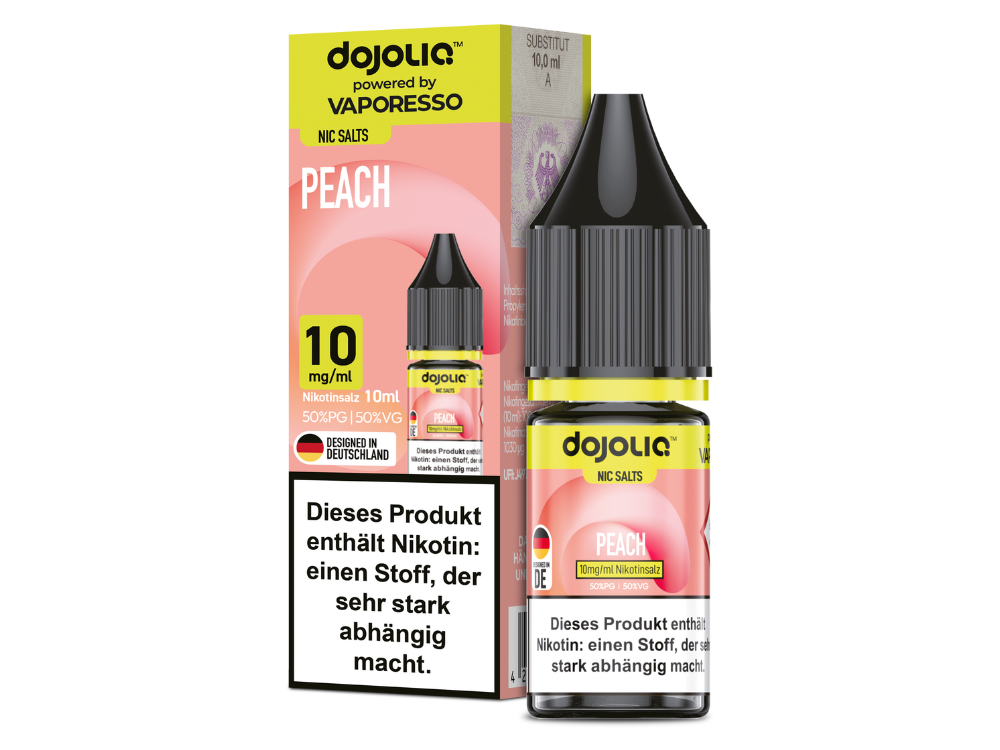 Vaporesso - Dojoliq - Peach - Nikotinsalz Liquid 10 mg/ml 10er Packung