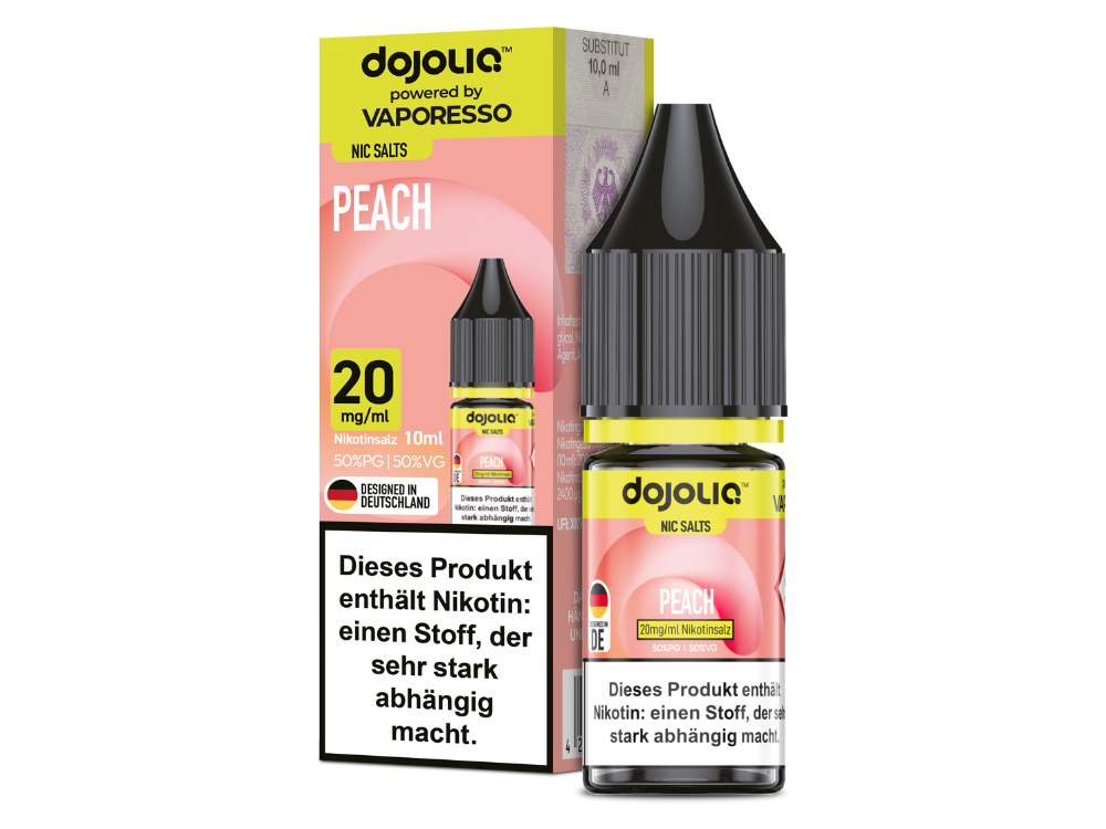 Vaporesso - Dojoliq - Peach - Nikotinsalz Liquid 20 mg/ml 10er Packung