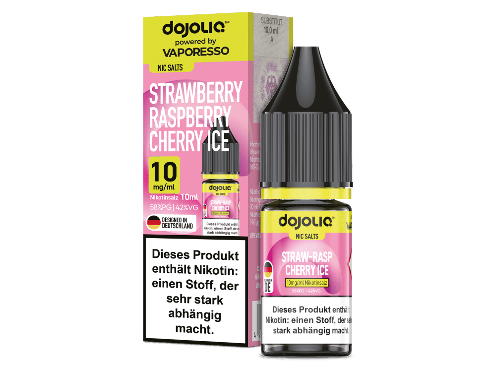 Vaporesso - Dojoliq - Strawberry Raspberry Cherry Ice - Nikotinsalz Liquid 10 mg/ml 10er Packung