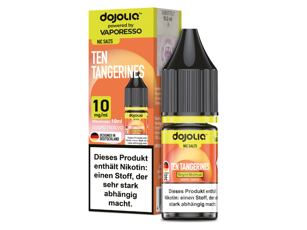 Vaporesso - Dojoliq - Ten Tangerines - Nikotinsalz Liquid 10 mg/ml 10er Packung