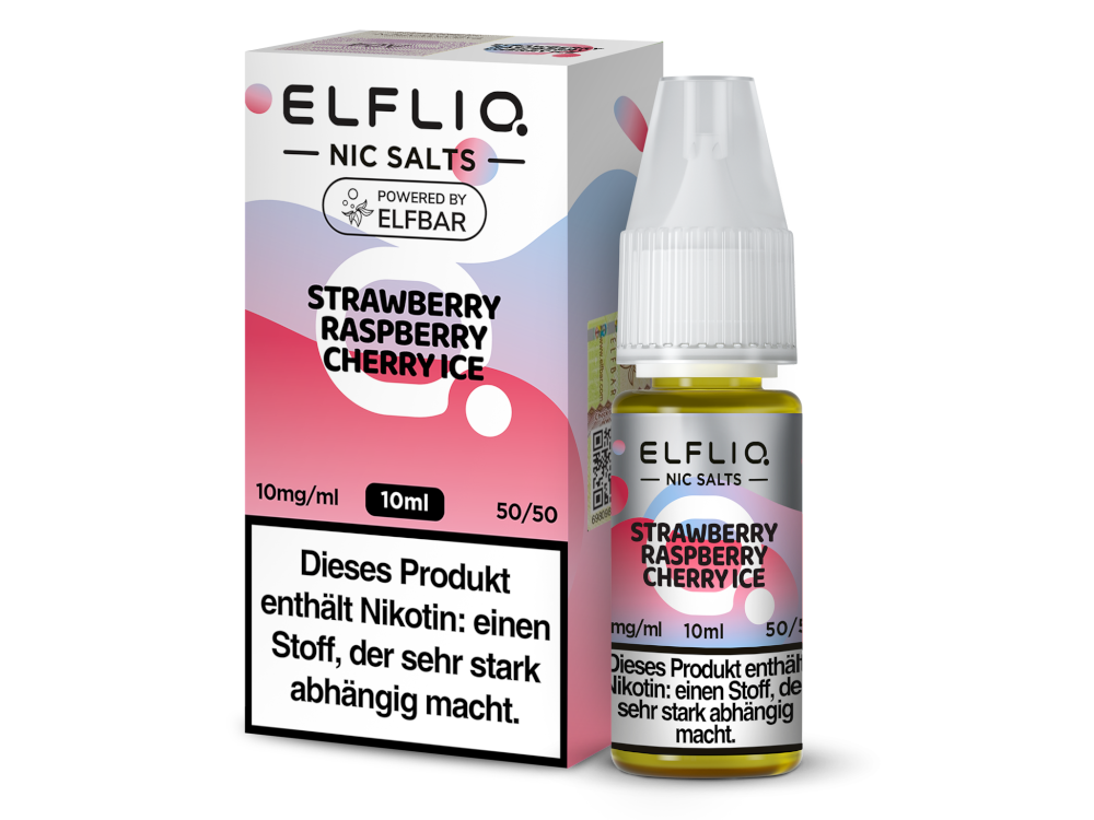 ELFLIQ - Strawberry Raspberry Cherry Ice - Nikotinsalz Liquid 10 mg/ml