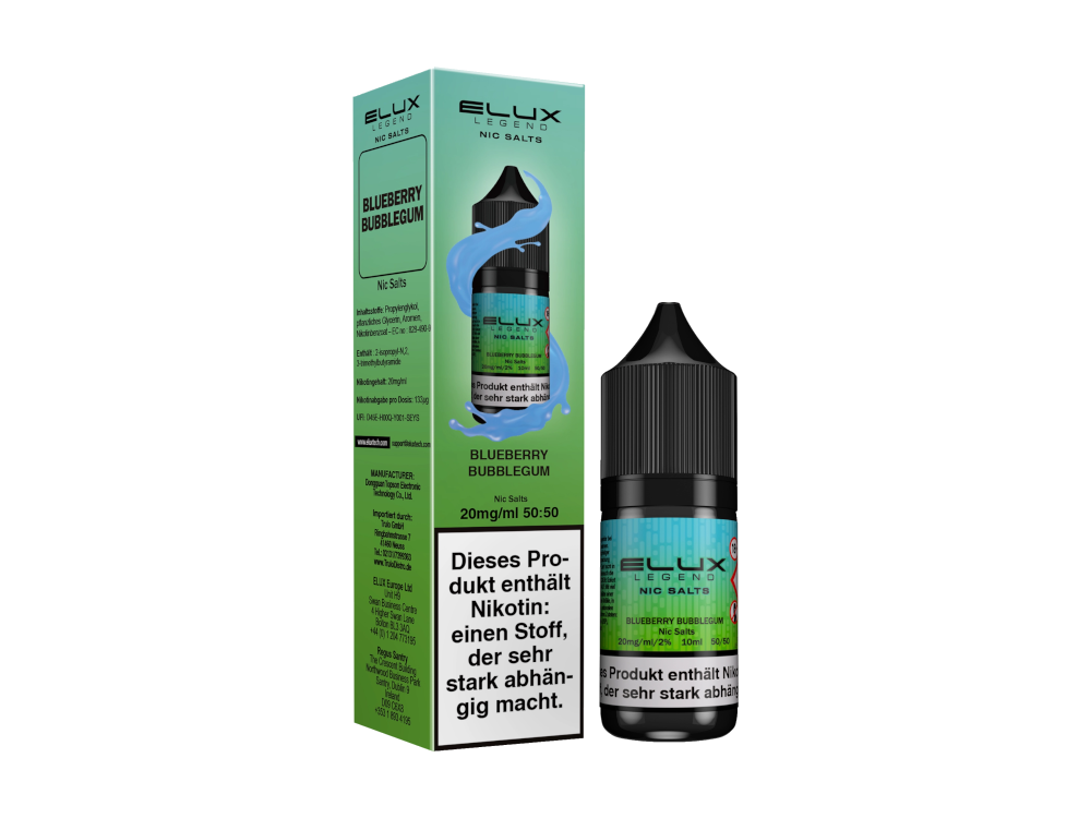 Elux - Blueberry Bubblegum - Nikotinsalz Liquid 10 mg/ml