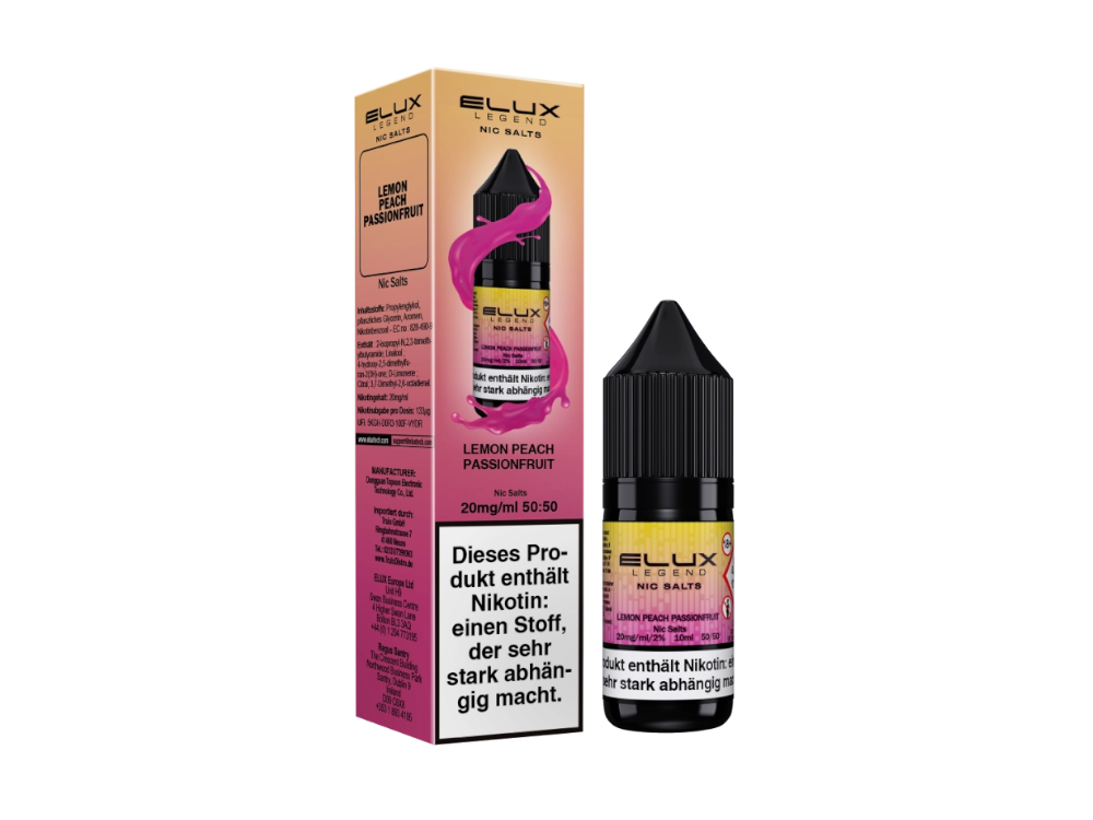 Elux - Lemon Peach Passion - Nikotinsalz Liquid 10 mg/ml