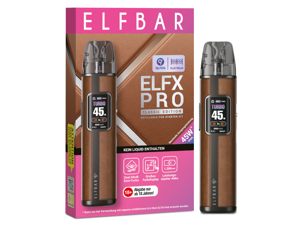 Elfbar - Elfx Pro E-Zigaretten Set Cowboy Brown