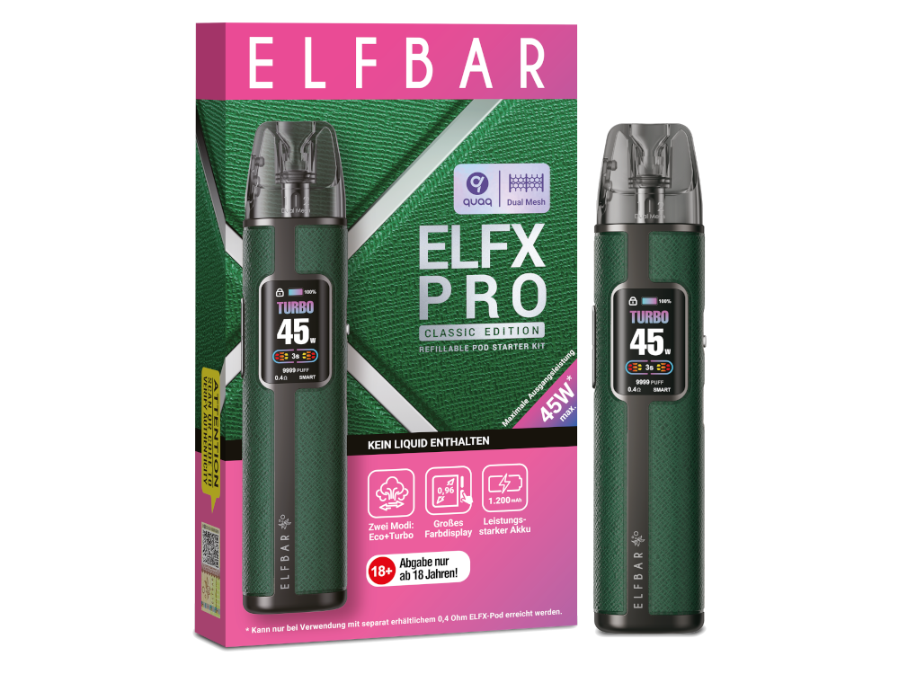Elfbar - Elfx Pro E-Zigaretten Set Forest 10er Packung