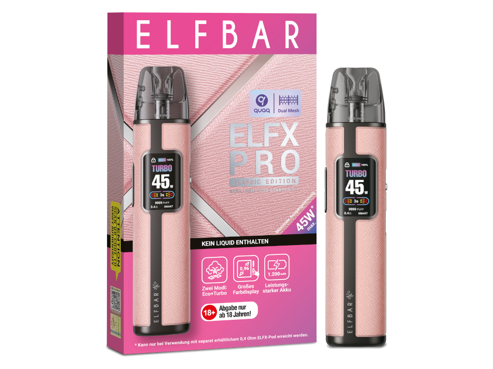 Elfbar - Elfx Pro E-Zigaretten Set pink 10er Packung
