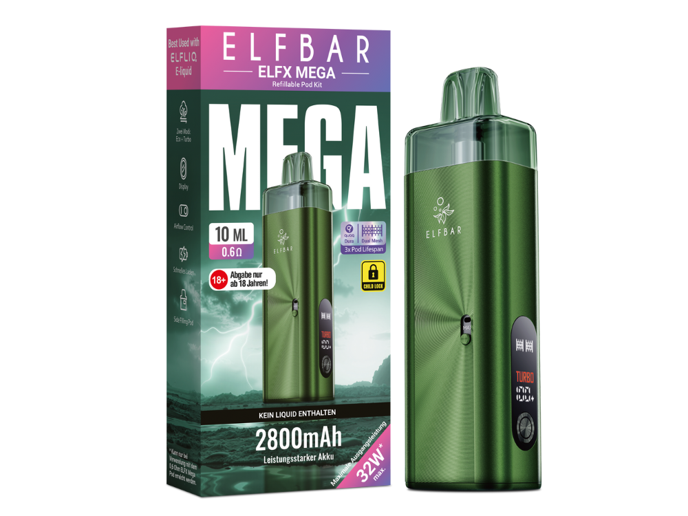Elfbar - Elfx Mega E-Zigaretten Set Green
