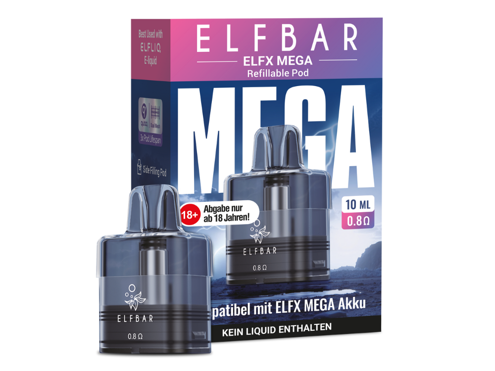 Elfbar - Elfx Mega Pod mit 0,8 Ohm 10 ml