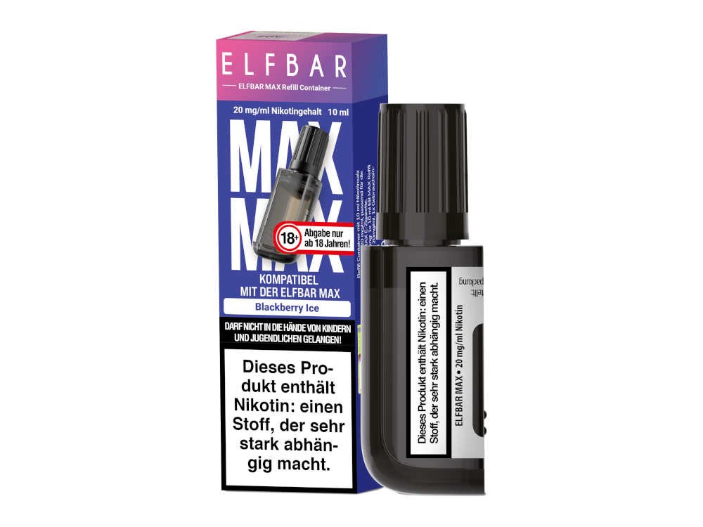 Elfbar - Max Refill Container - Blackberry Ice 20 mg/ml