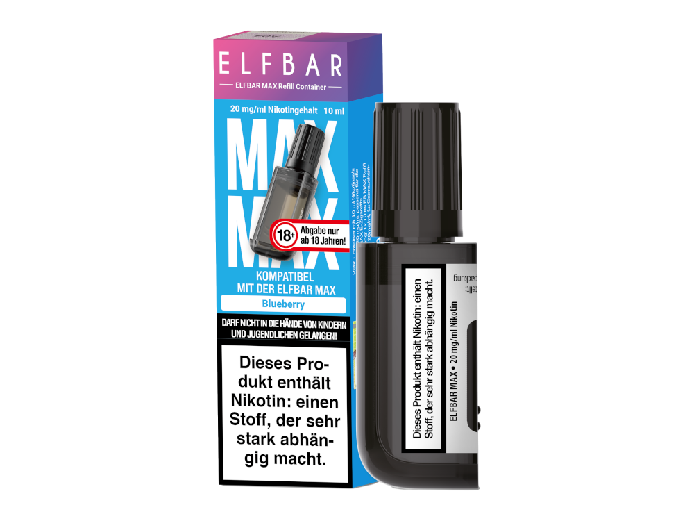 Elfbar - Max Refill Container - Blueberry 20 mg/ml 10er Packung