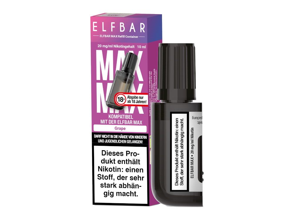 Elfbar - Max Refill Container - Grape 20 mg/ml 10er Packung
