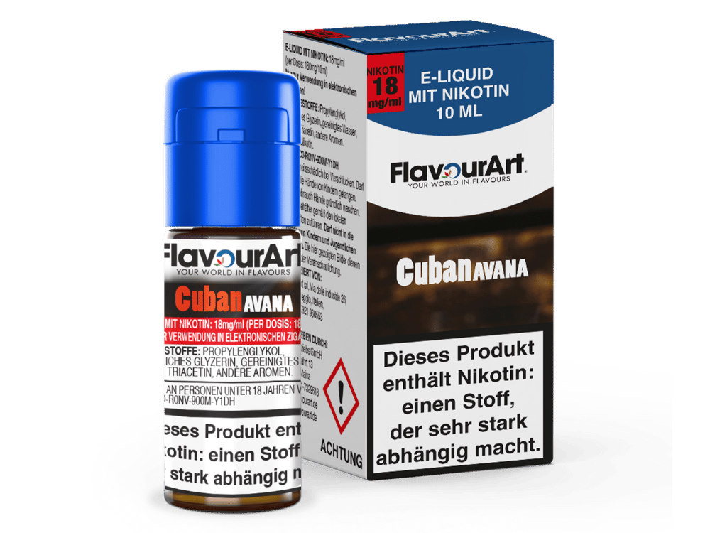 FlavourArt - Cuban Avana E-Zigaretten Liquid 18 mg/ml