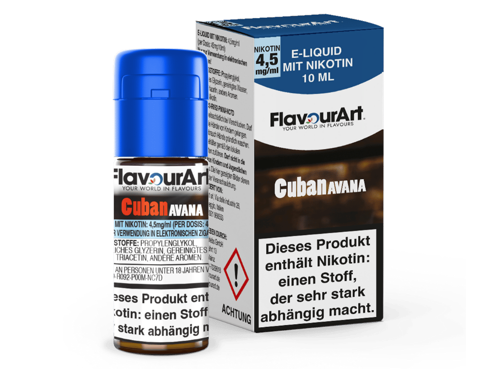 FlavourArt - Cuban Avana E-Zigaretten Liquid 4,5 mg/ml