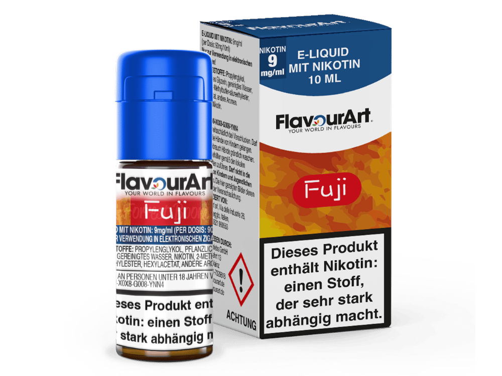 FlavourArt - Fuji E-Zigaretten Liquid 9 mg/ml 15er Packung