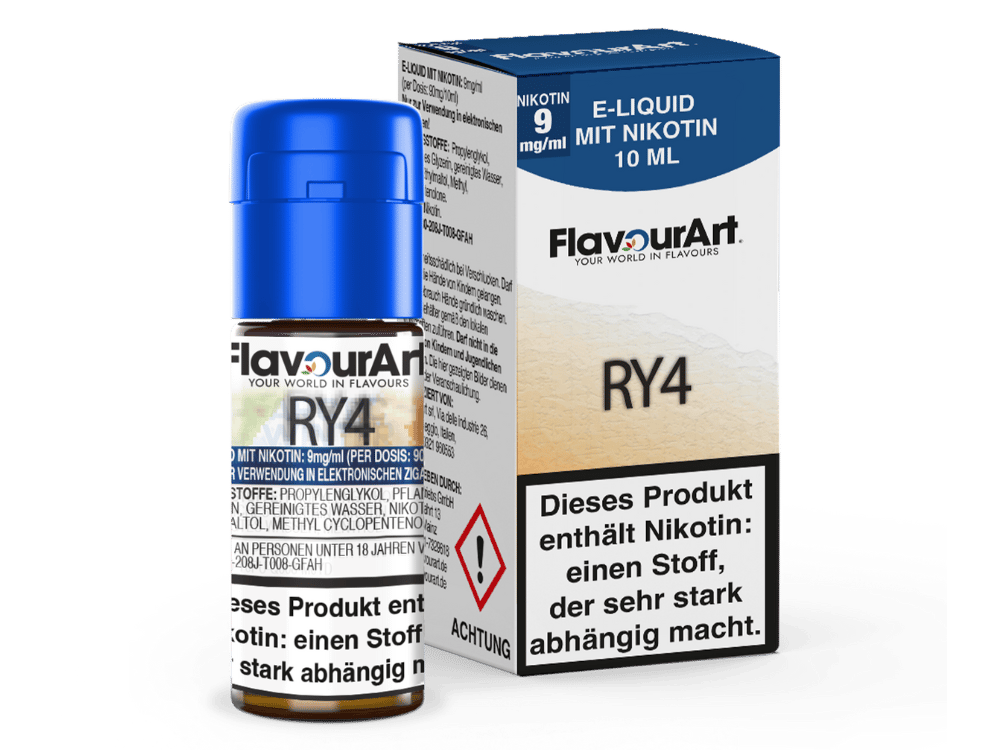 FlavourArt - RY4 E-Zigaretten Liquid 9 mg/ml 15er Packung
