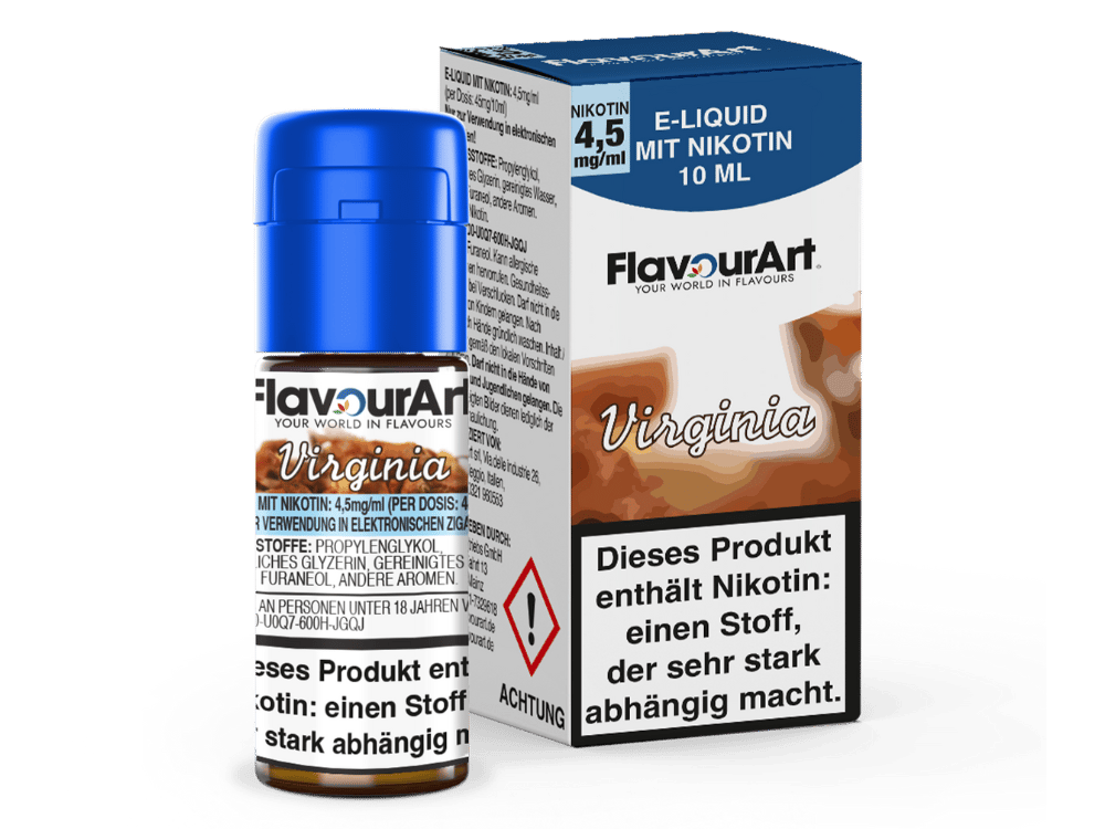 FlavourArt - Virginia E-Zigaretten Liquid 4,5 mg/ml 15er Packung