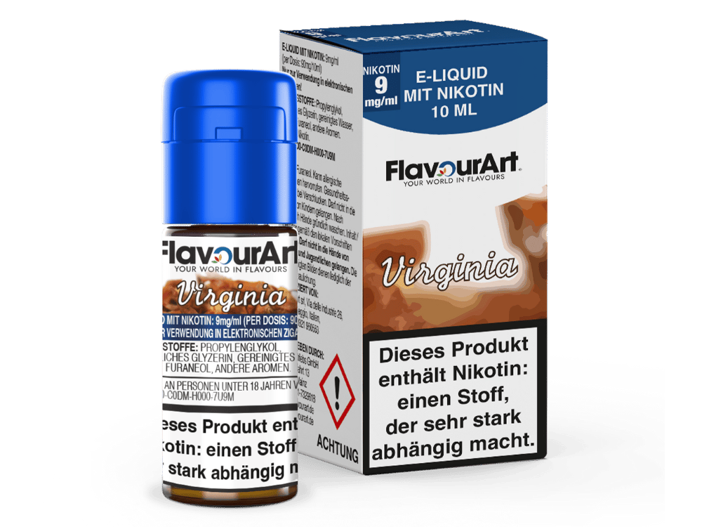 FlavourArt - Virginia E-Zigaretten Liquid 9 mg/ml 15er Packung
