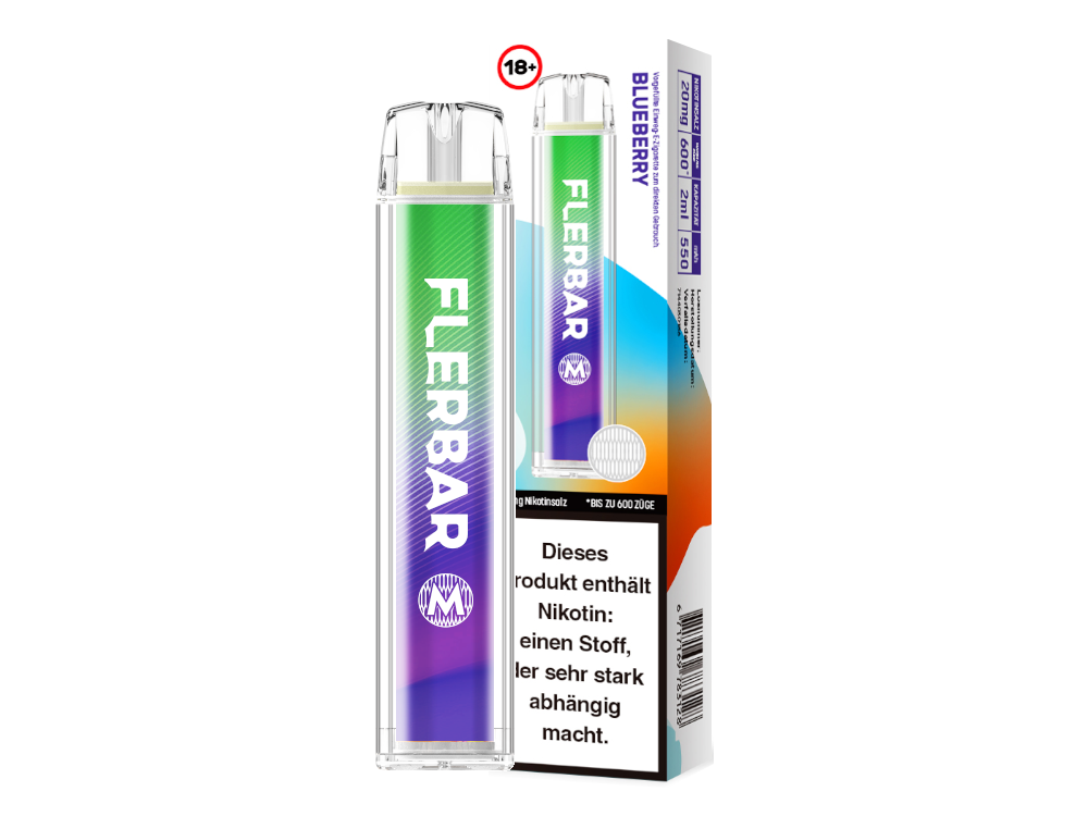 Flerbar - M Einweg E-Zigarette - Blueberry 20 mg/ml