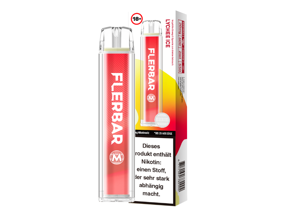 Flerbar - M Einweg E-Zigarette - Lychee Ice 20 mg/ml