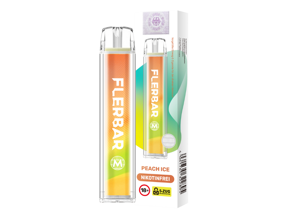 Flerbar - M Einweg E-Zigarette - Peach Ice 0 mg/ml