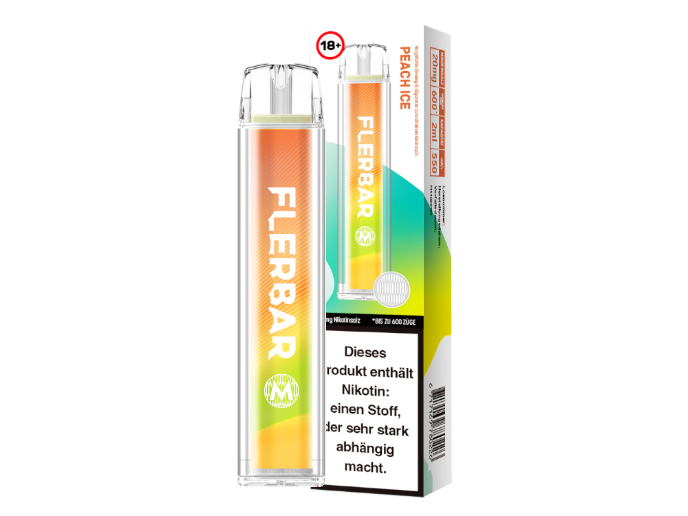Flerbar - M Einweg E-Zigarette - Peach Ice 20 mg/ml