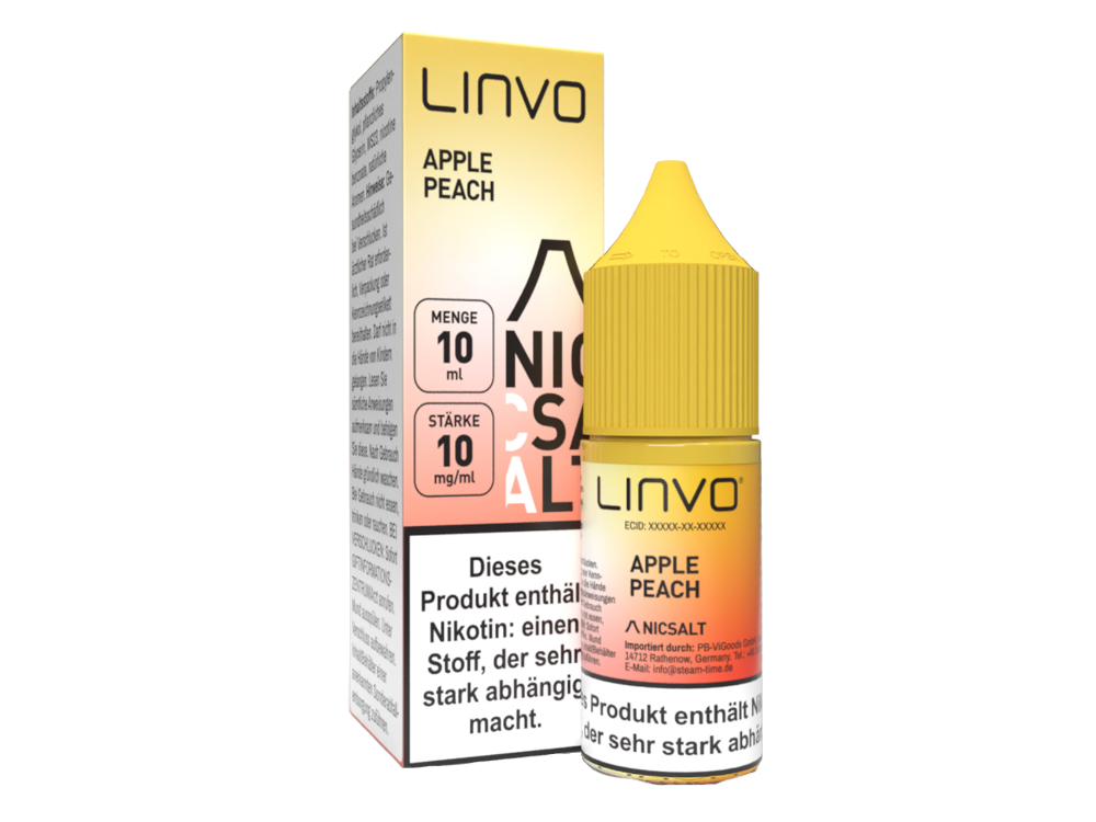Linvo - Apple Peach - Nikotinsalz Liquid 10 mg/ml