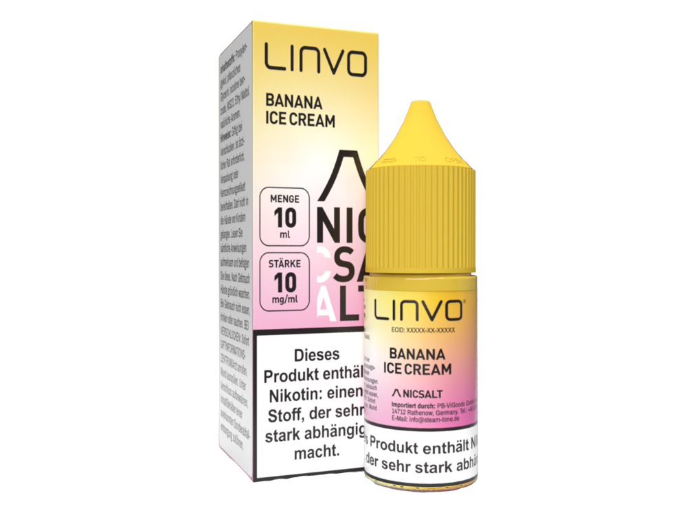 Linvo - Banana Ice Cream - Nikotinsalz Liquid 10 mg/ml 10er Packung
