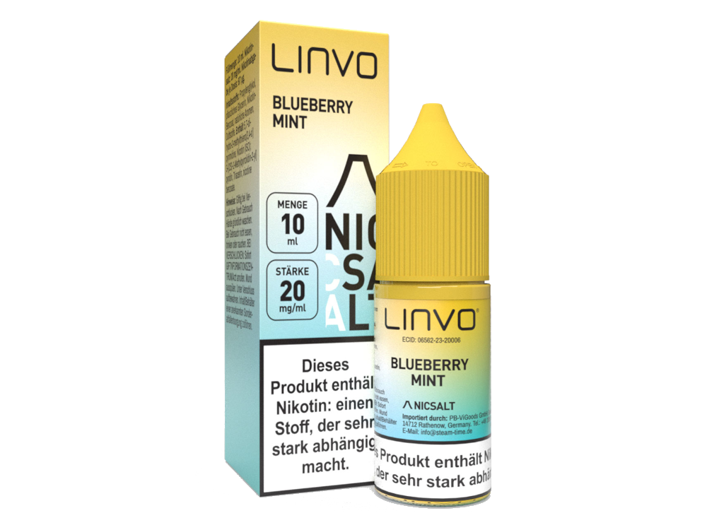 Linvo - Blueberry Mint - Nikotinsalz Liquid 20 mg/ml 10er Packung