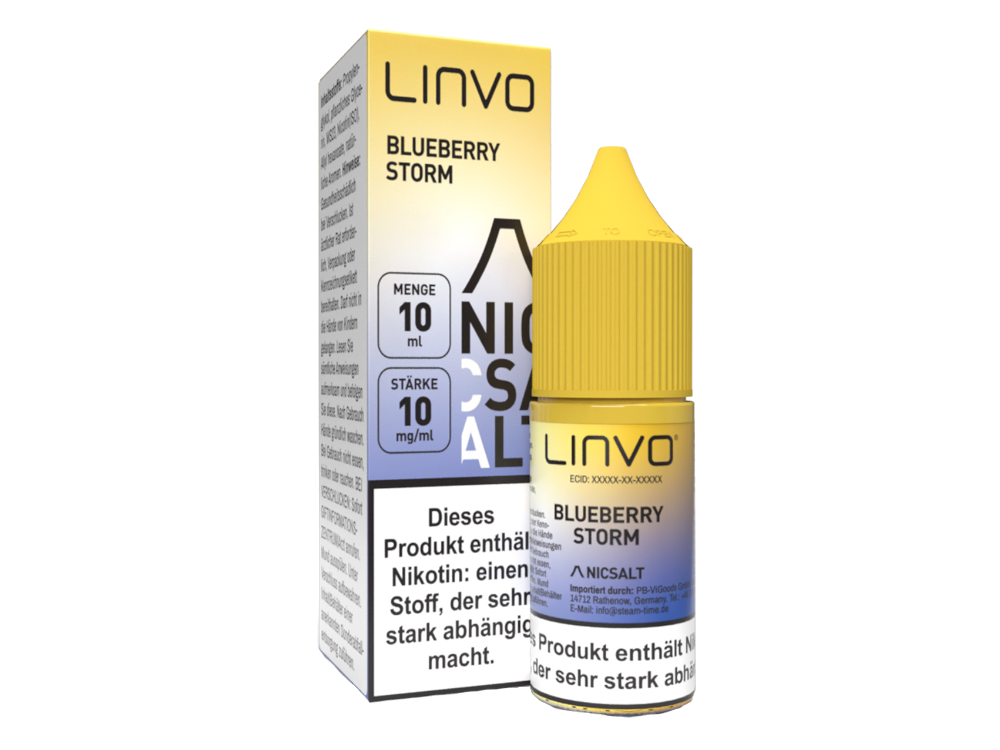 Linvo - Blueberry Storm - Nikotinsalz Liquid 10 mg/ml 10er Packung