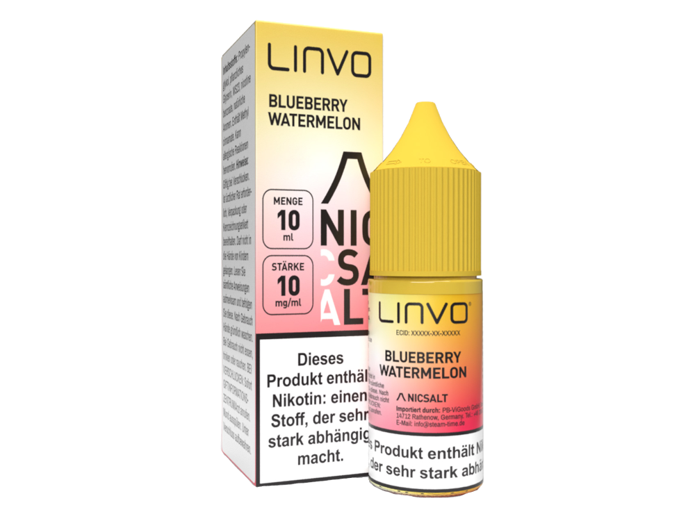 Linvo - Blueberry Watermelon - Nikotinsalz Liquid 10 mg/ml 10er Packung