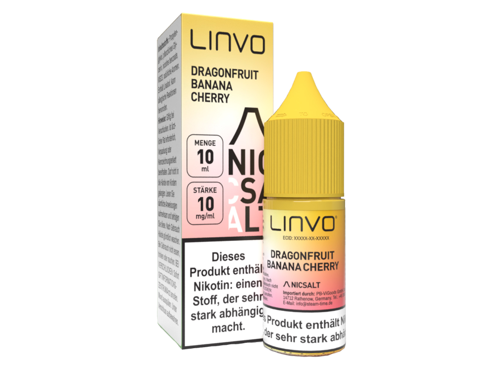 Linvo - Dragonfruit Banana Cherry - Nikotinsalz Liquid 10 mg/ml 10er Packung