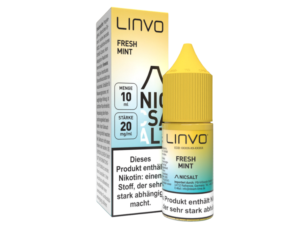 Linvo - Fresh Mint - Nikotinsalz Liquid 20 mg/ml 10er Packung