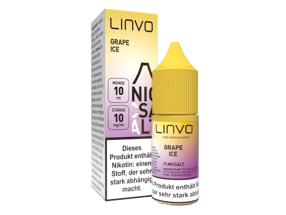 Linvo - Grape Ice - Nikotinsalz Liquid 10 mg/ml 10er Packung