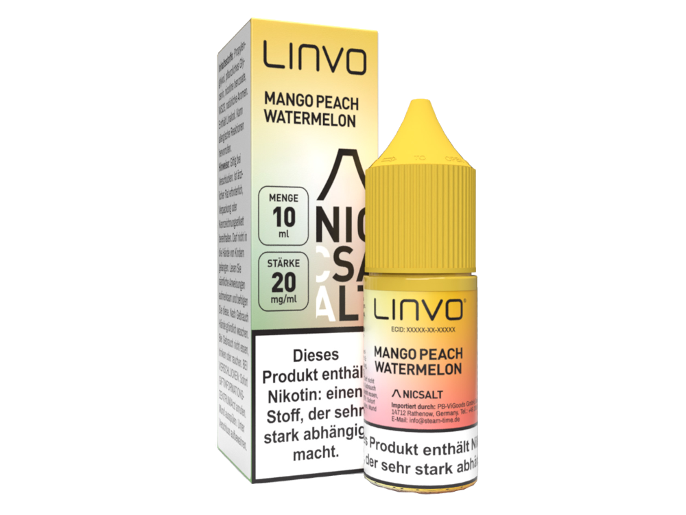Linvo - Mango Peach Watermelon - Nikotinsalz Liquid 20 mg/ml 10er Packung