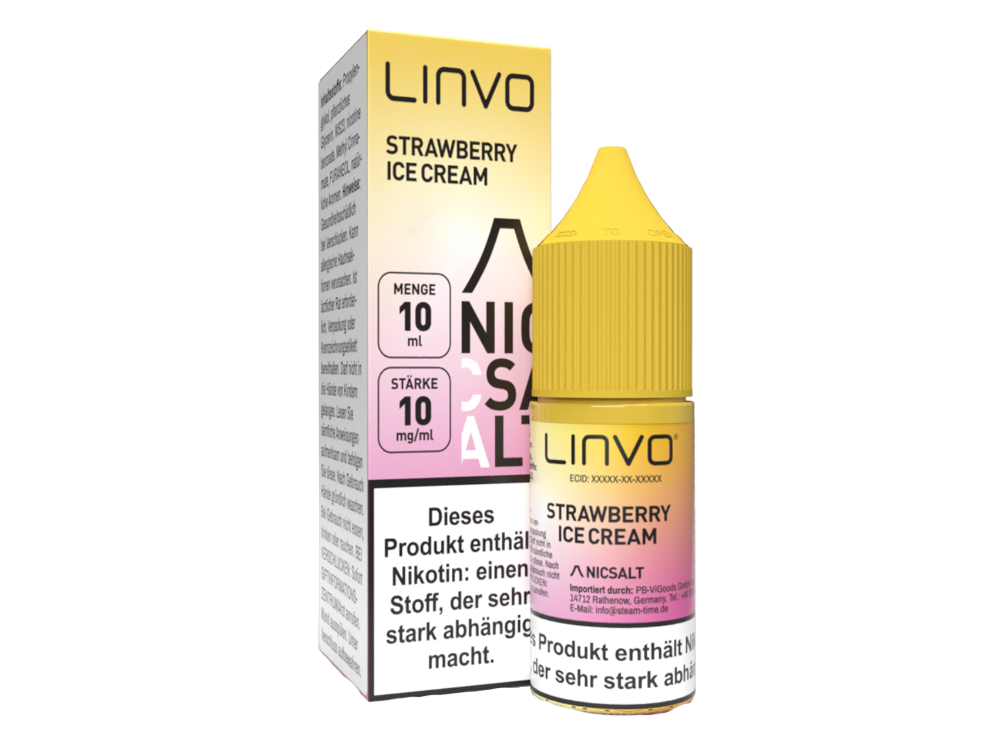 Linvo - Strawberry Ice Cream - Nikotinsalz Liquid 10 mg/ml