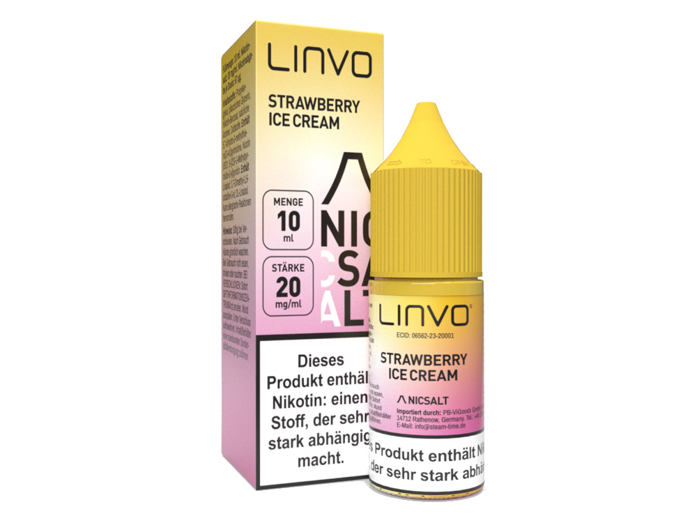 Linvo - Strawberry Ice Cream - Nikotinsalz Liquid 20 mg/ml 10er Packung