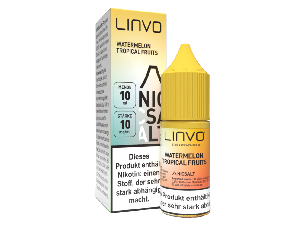 Linvo - Watermelon Tropical Fruits - Nikotinsalz Liquid 10 mg/ml 10er Packung