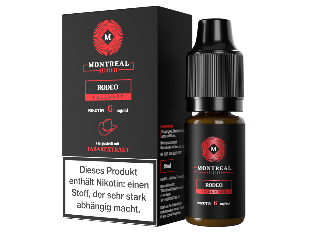 Montreal Original - Rodeo E-Zigaretten Liquid 6 mg/ml 5er Packung