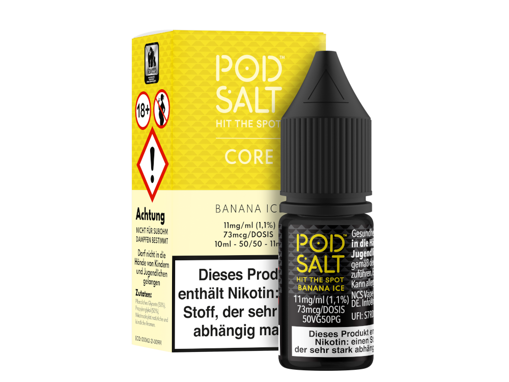Pod Salt Core - Banana Ice - Nikotinsalz Liquid 11 mg/ml