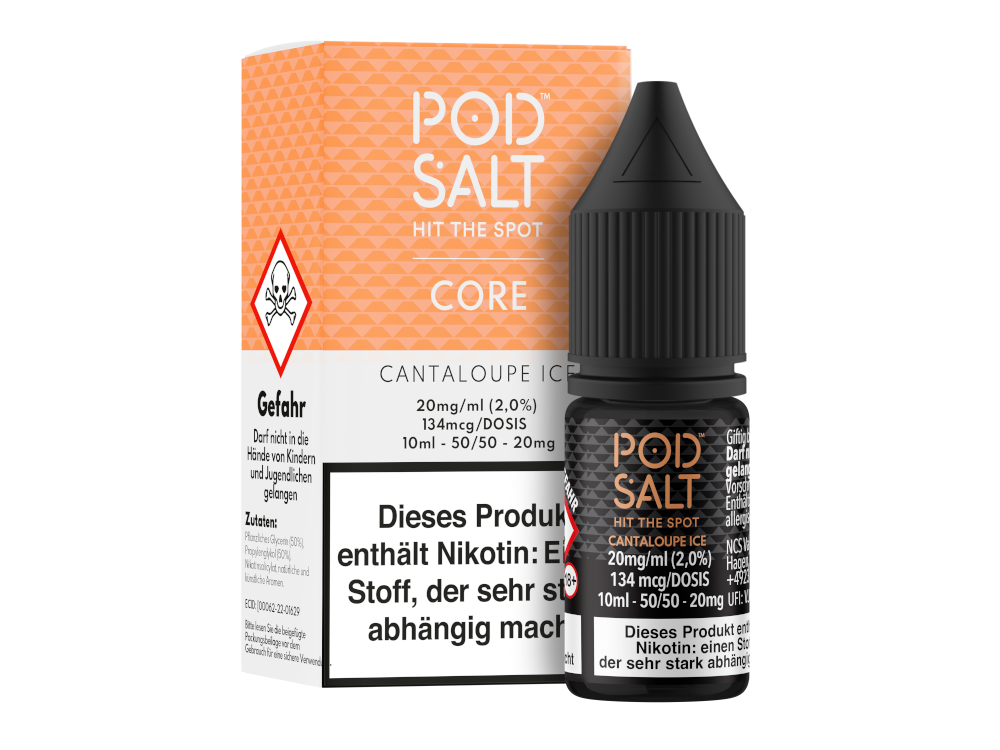 Pod Salt Core - Cantaloupe Ice - Nikotinsalz Liquid 20 mg/ml 5er Packung