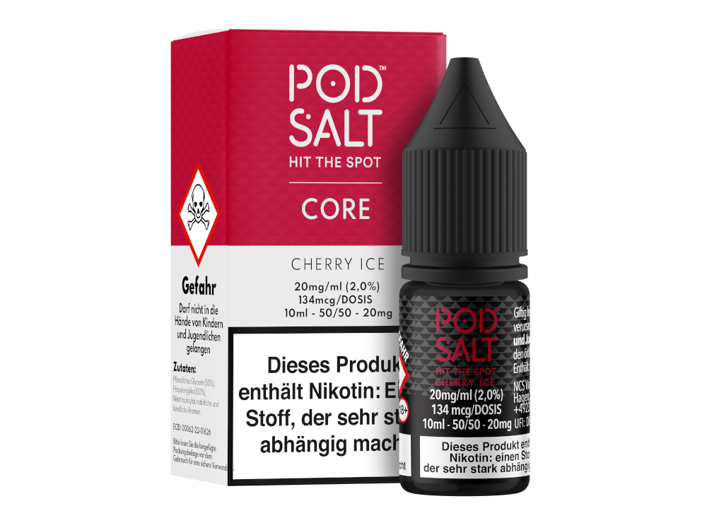 Pod Salt Core - Cherry Ice - Nikotinsalz Liquid 20 mg/ml